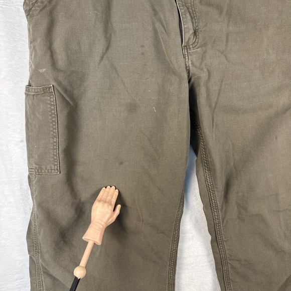 Carhartt Men's Carpenter Canvas Pants Brown 44 x 30 Has Some Stains See Pic - Picture 5 of 12